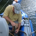 Watauga Float Trip  9  - Randy Handling Fish